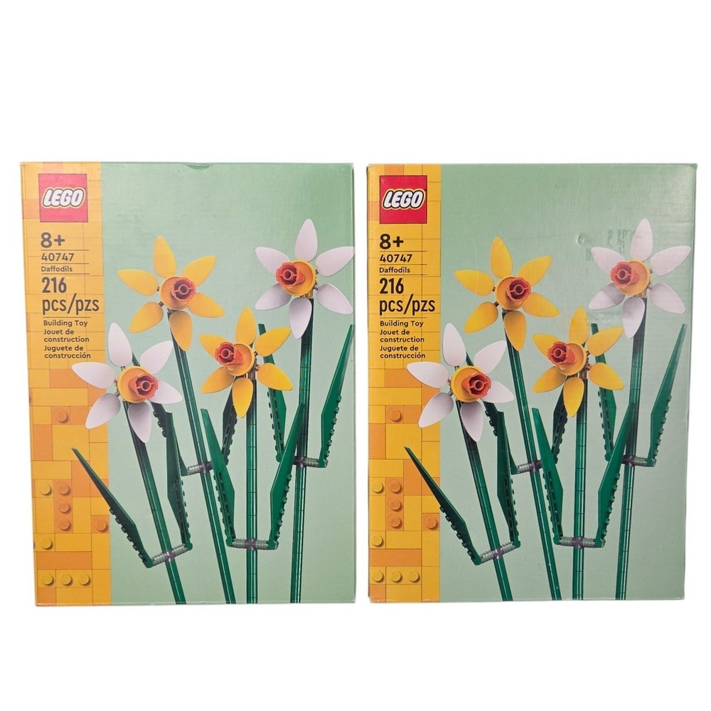 (LOT 2) LEGO Daffodils 40747 Flower Building‎ Set 216 PCS Botanical New Sealed